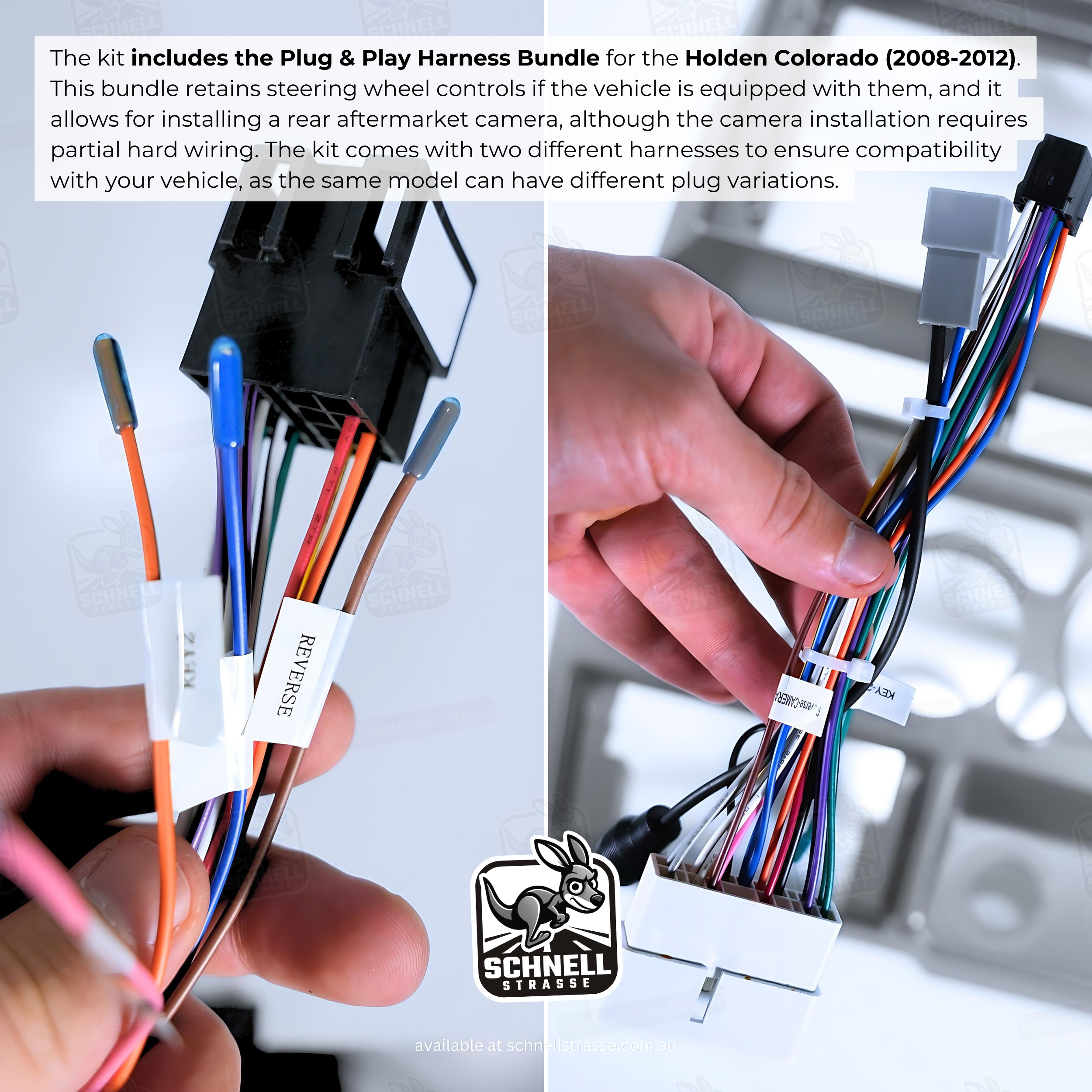 Holden Colorado (2008-2012) Plug & Play Harness Bundle - Retains Steering Wheel Controls, Simplifies Installation