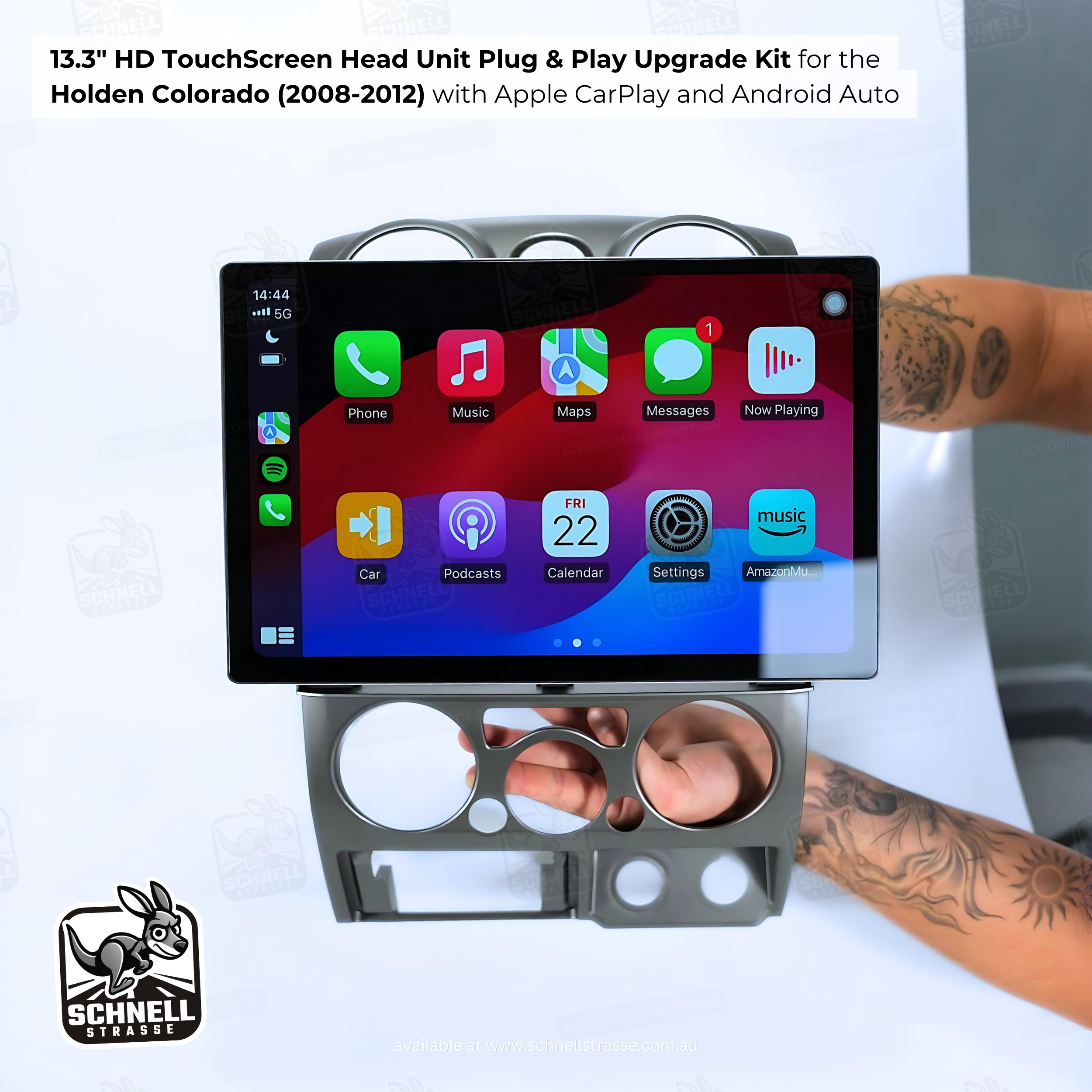 Holden Colorado 13.3'' Head Unit Upgrade Kit (2008-2012) - Plug & Play with Apple CarPlay, Android Auto, and Touchscreen Display