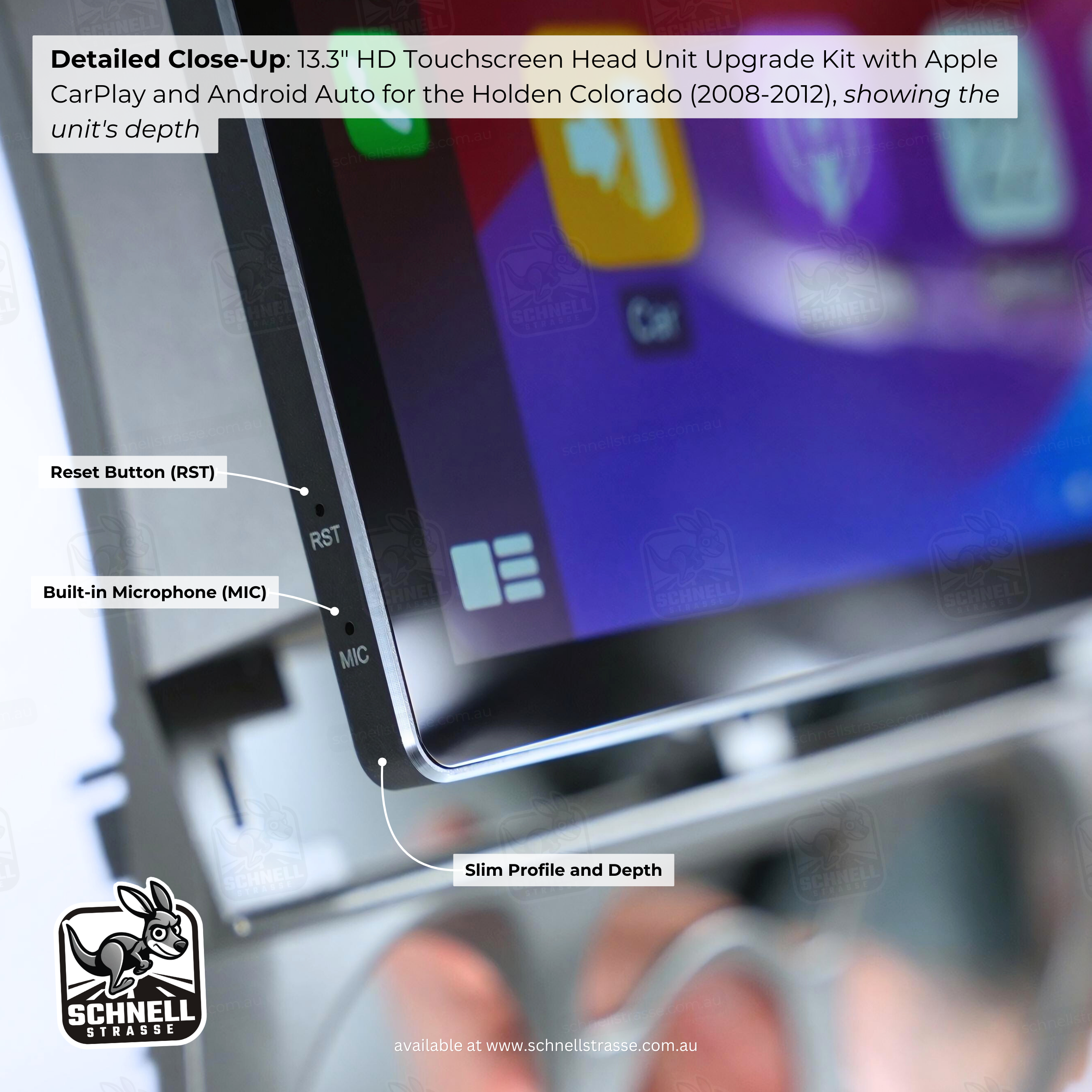 Holden Colorado 13.3'' Head Unit Upgrade Kit (2008-2012) - Plug & Play with Apple CarPlay, Android Auto, and Touchscreen Display