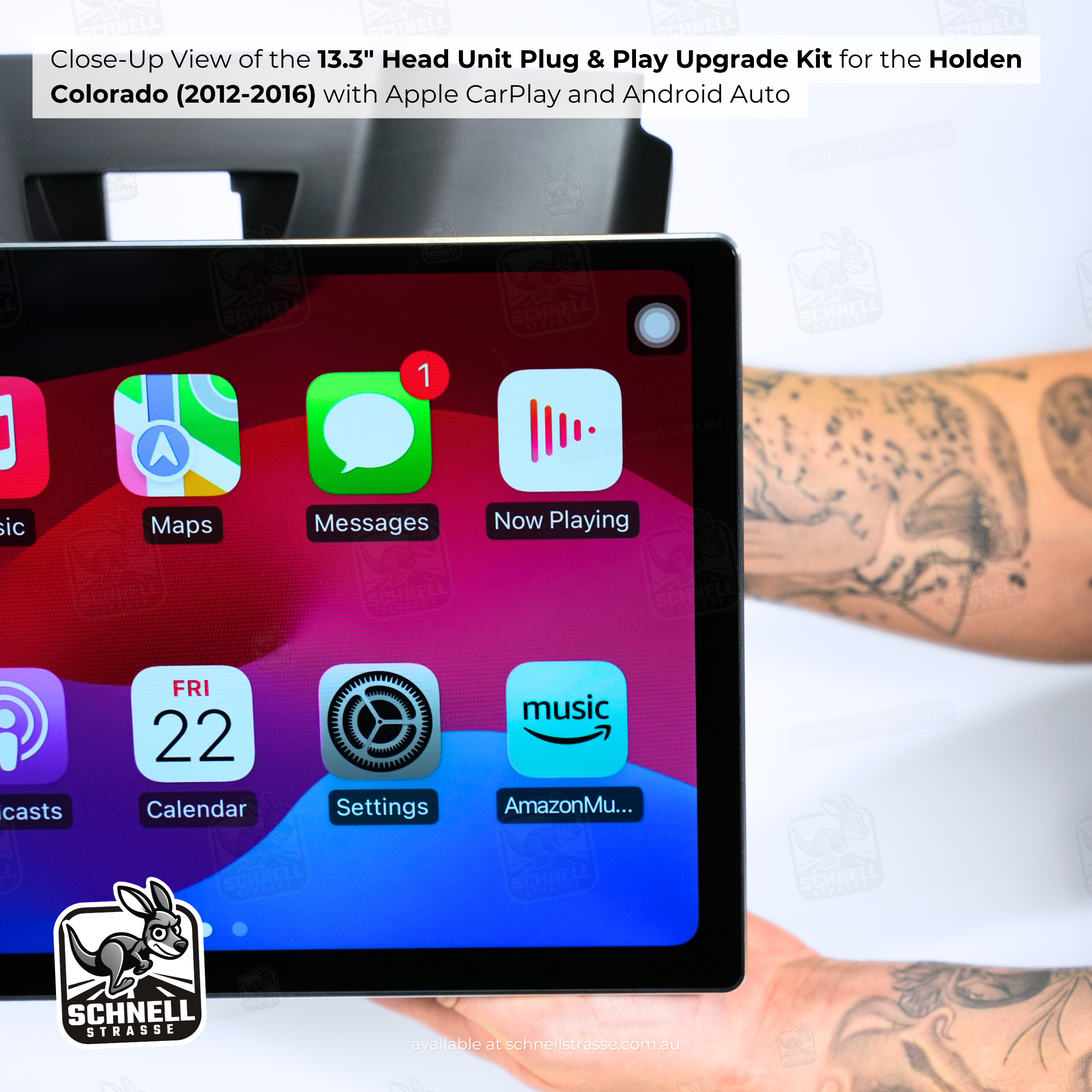 Holden Colorado 13.3'' Head Unit Upgrade Kit (2012-2016) - Plug & Play with Apple CarPlay, Android Auto, and Touchscreen Display