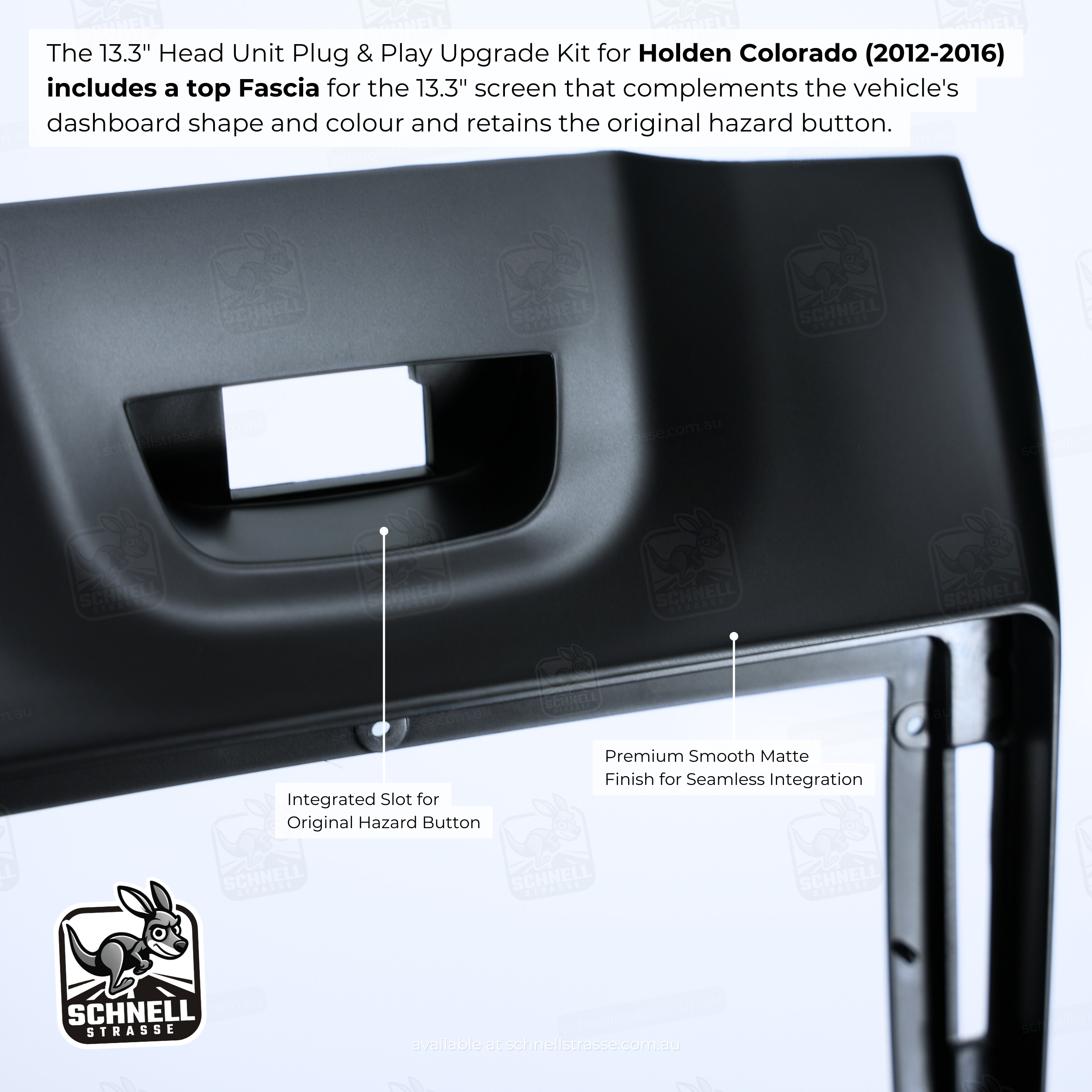 Holden Colorado 13.3'' Head Unit Upgrade Kit (2012-2016) - Plug & Play with Apple CarPlay, Android Auto, and Touchscreen Display