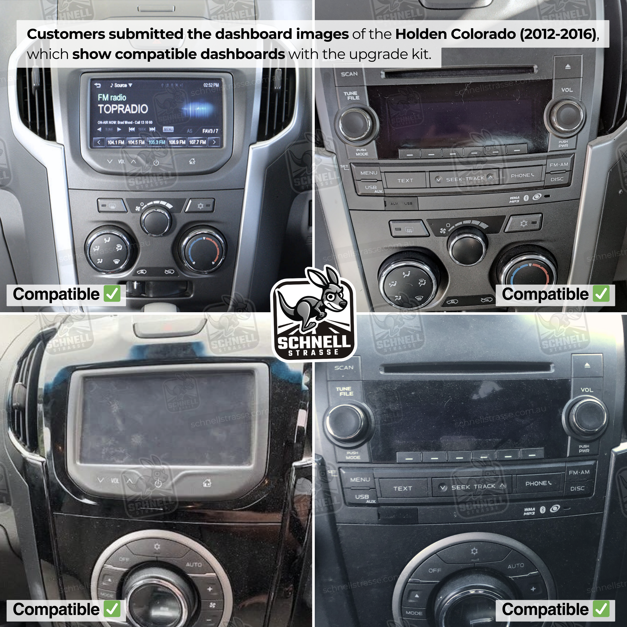 Holden Colorado 13.3'' Head Unit Upgrade Kit (2012-2016) - Plug & Play with Apple CarPlay, Android Auto, and Touchscreen Display