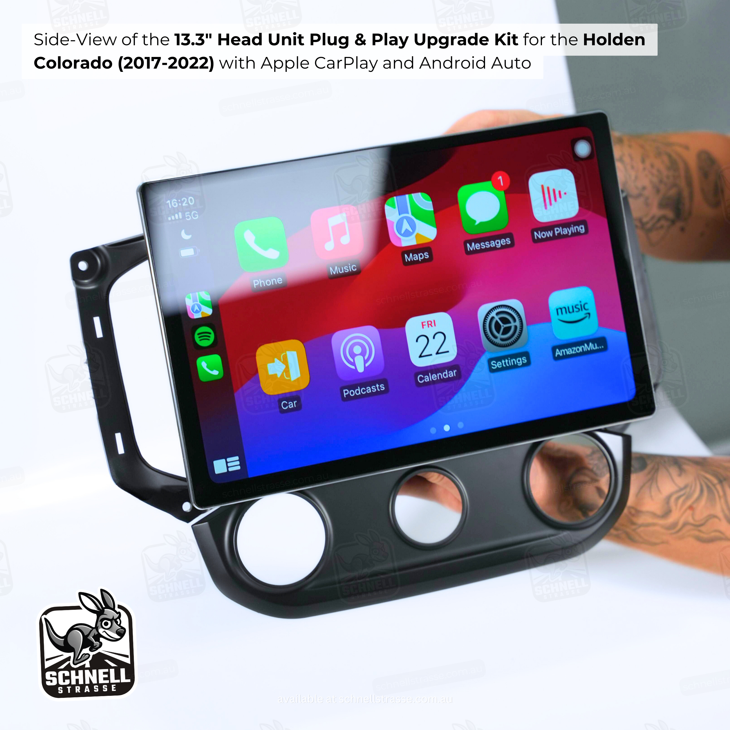 Holden Colorado 13.3'' Head Unit Upgrade Kit (2017-2022) - Plug & Play with Apple CarPlay, Android Auto, and Touchscreen Display