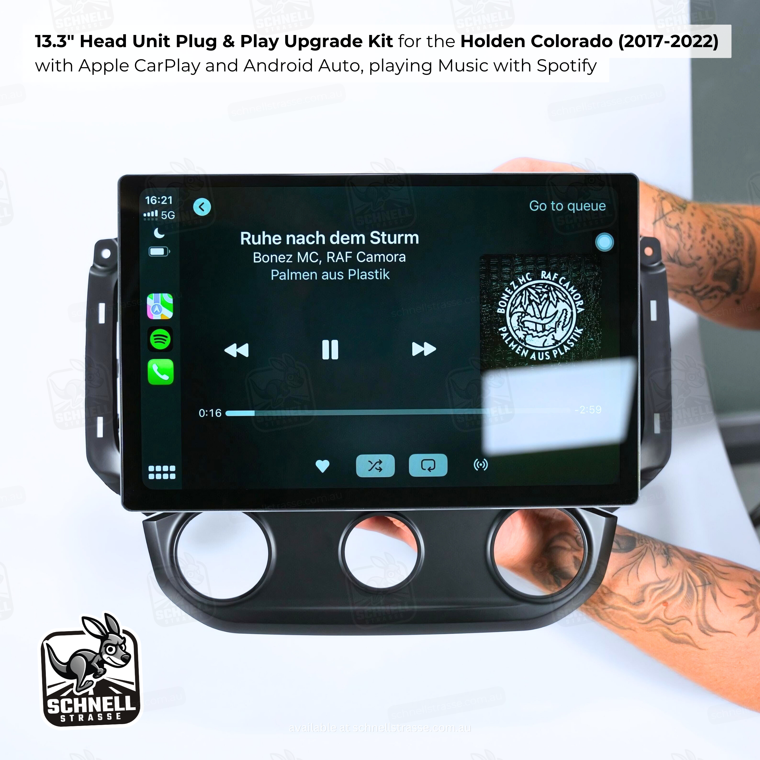 Holden Colorado 13.3'' Head Unit Upgrade Kit (2017-2022) - Plug & Play with Apple CarPlay, Android Auto, and Touchscreen Display