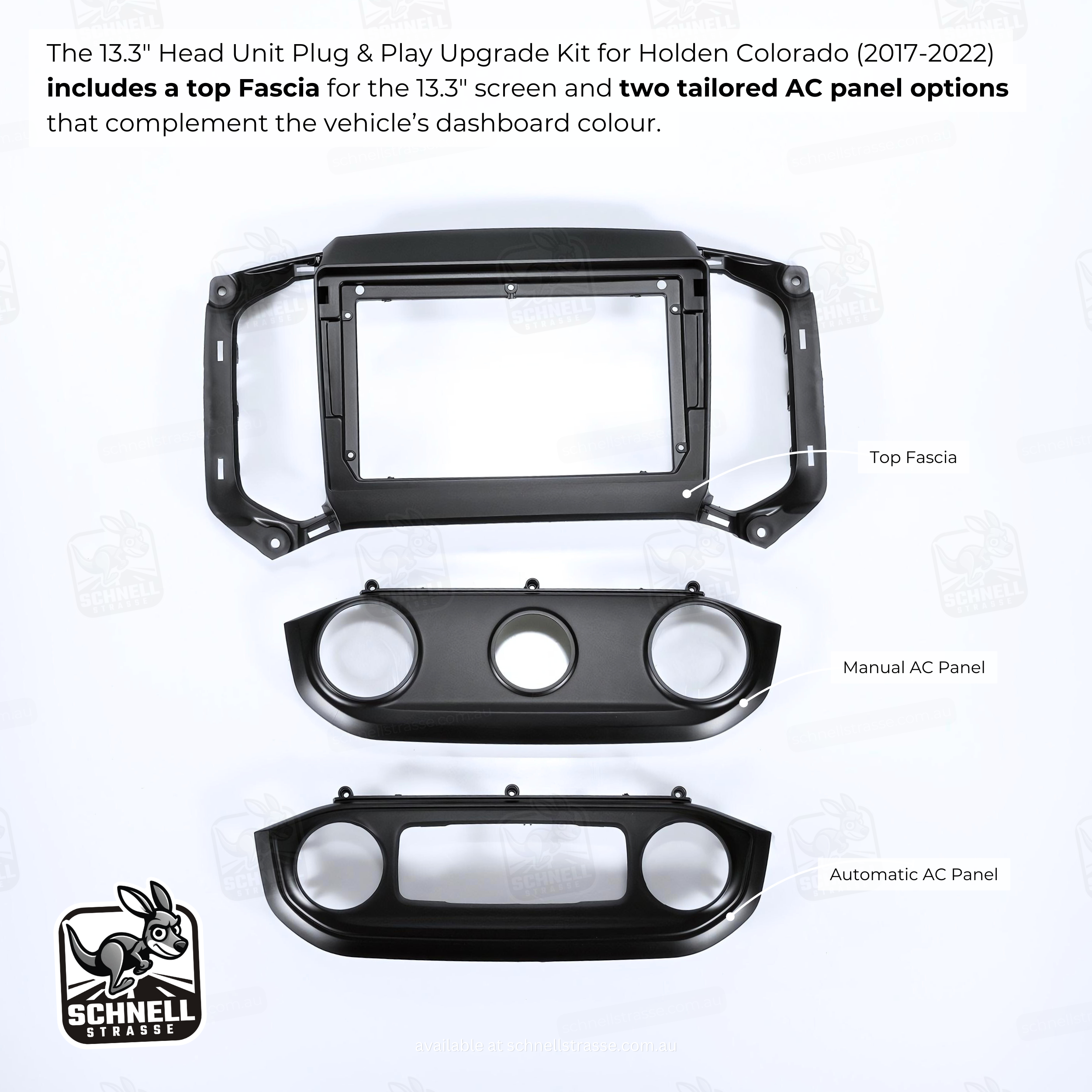 Holden Colorado 13.3'' Head Unit Upgrade Kit (2017-2022) - Plug & Play with Apple CarPlay, Android Auto, and Touchscreen Display