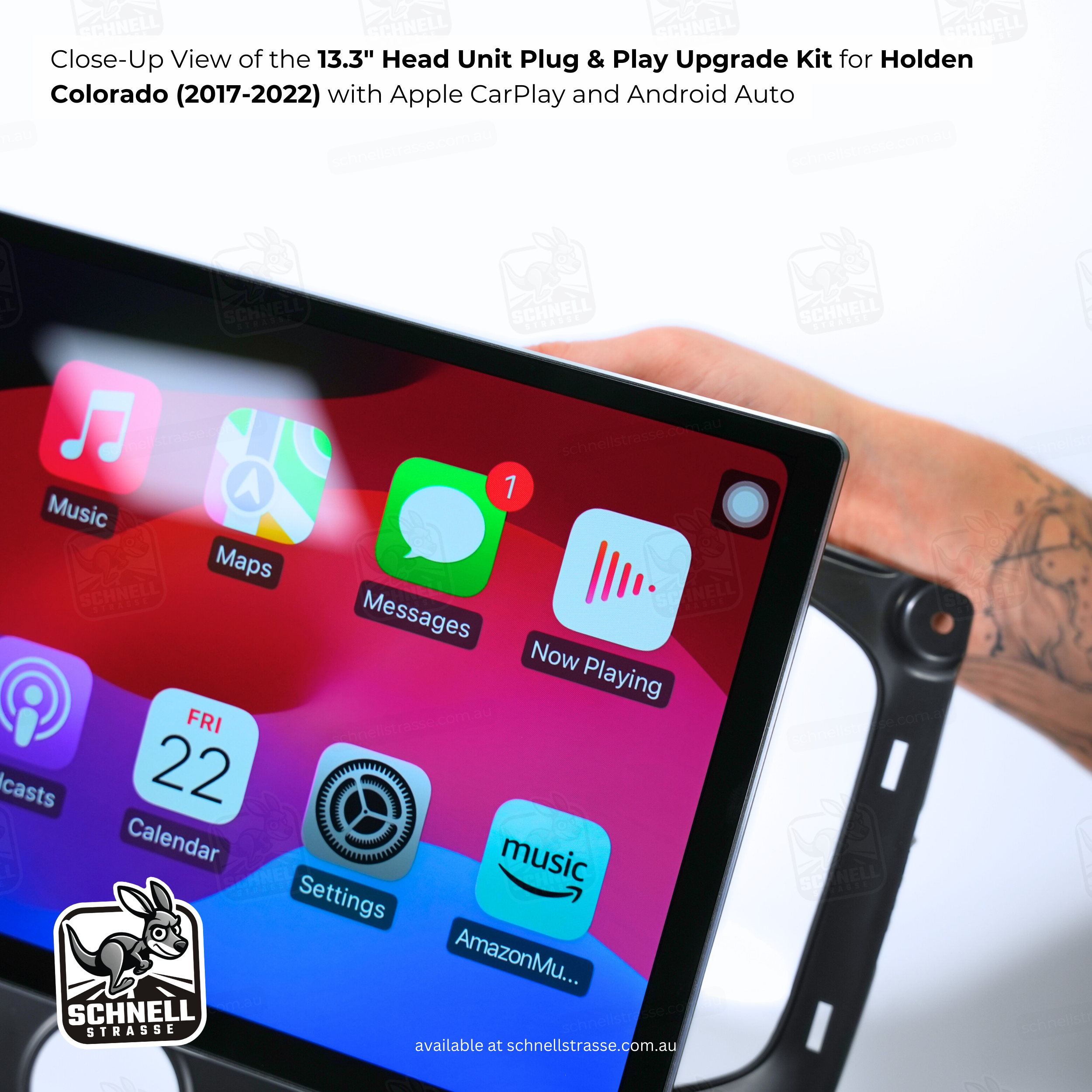 Holden Colorado 13.3'' Head Unit Upgrade Kit (2017-2022) - Plug & Play with Apple CarPlay, Android Auto, and Touchscreen Display