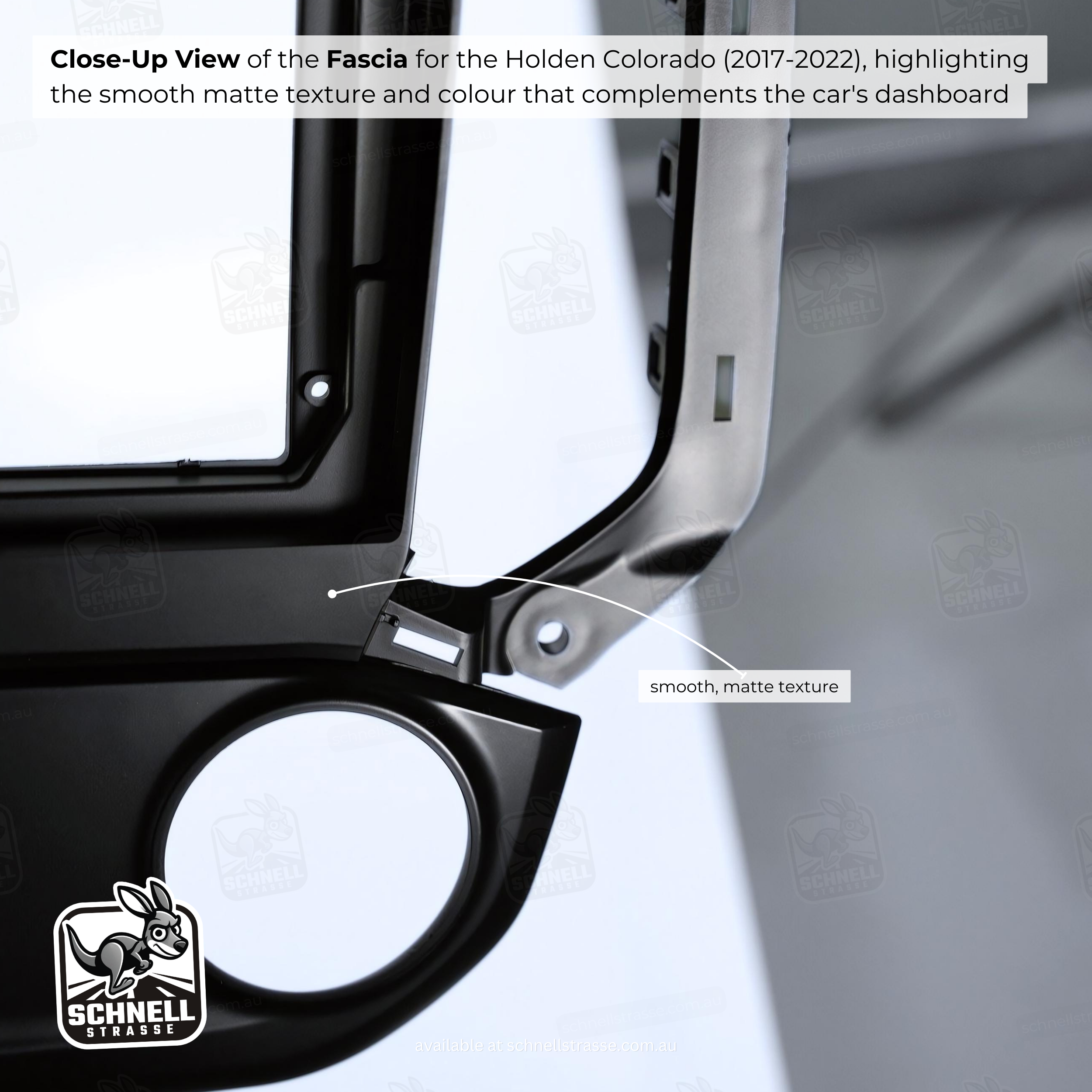 Holden Colorado (2017-2022) Fascia Kit - Premium Matte Finish, Retains Factory Controls, 9'' & 13.3'' Screen Compatible