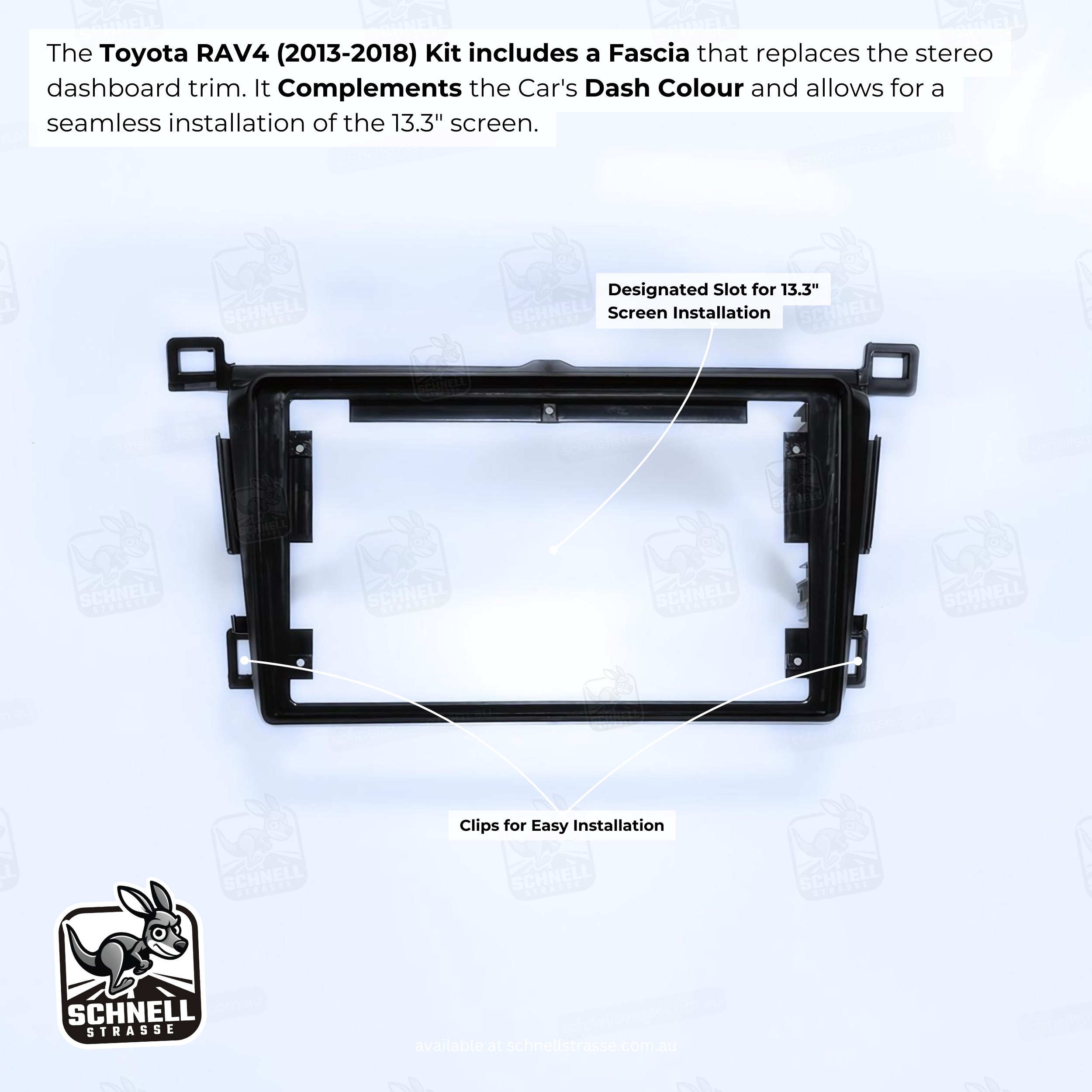 Toyota RAV4 (2013-2018) 13.3'' Head Unit Upgrade Kit - Plug & Play with Apple CarPlay, Android Auto, and Touchscreen Display