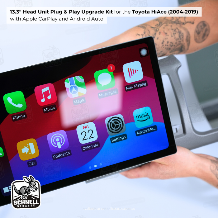 Toyota HiAce 13.3'' Head Unit Upgrade Kit (2004-2019) - Plug & Play wi ...